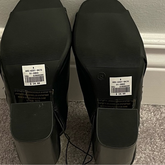 WOMENS OPEN TOE HEELED ANKLE BOOTS - SIZE 6 - Picture 5 of 5